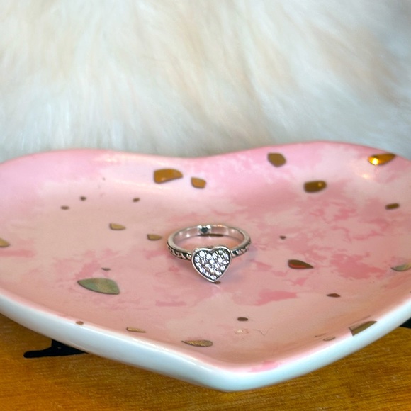 🩷SOLD🩷Brighton ROCK ROMANCE Pink Swarovski Crystal heart ring FREE EARRINGS - Picture 5 of 16